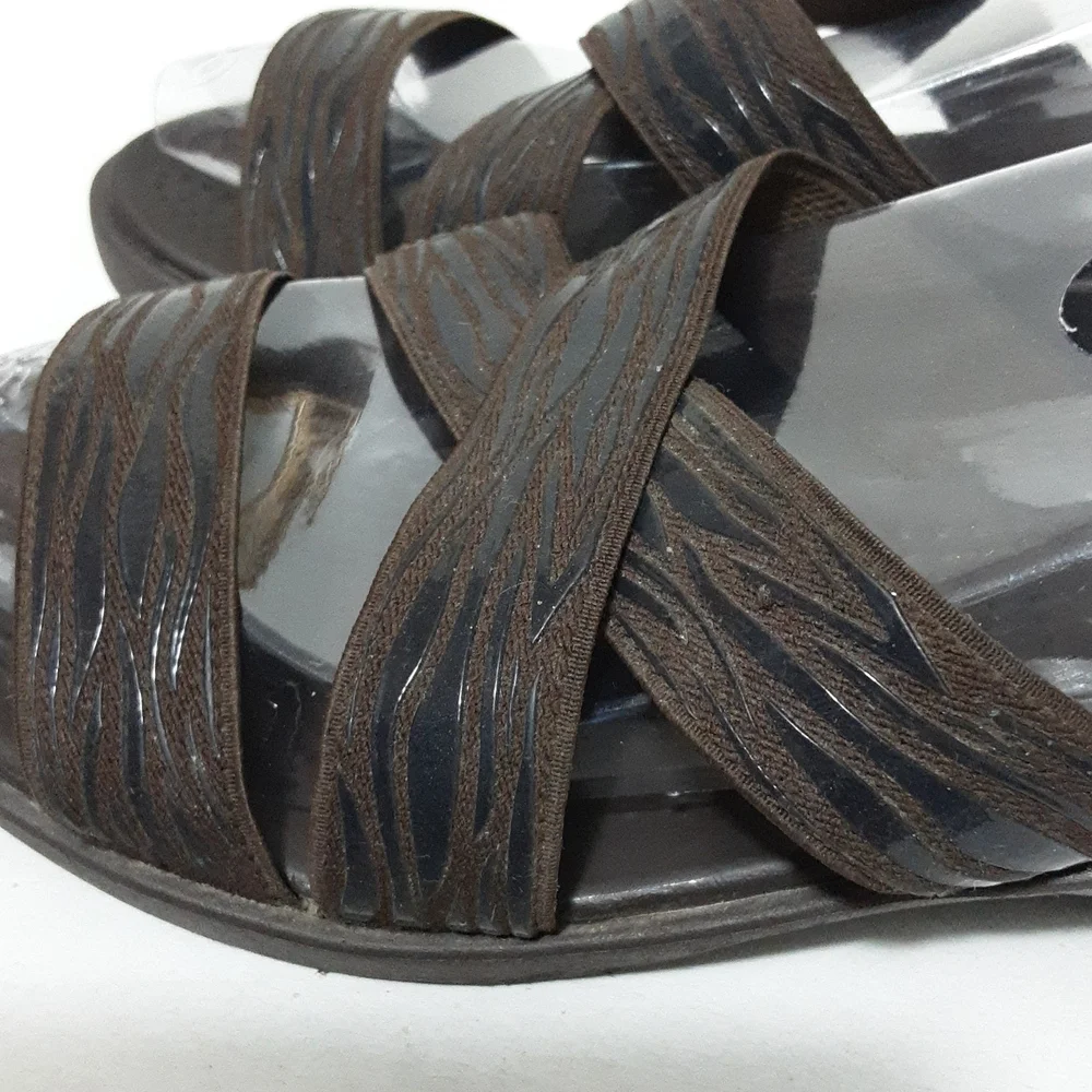Crocs Brown‎ 3 Straps Wedge Shoes
